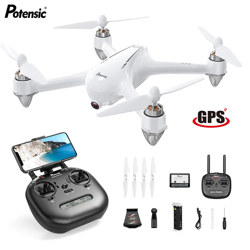 Potensic D80 GPS 5G Wi Fi FPV с 2K камерой антенна видео широкоугольный оптический поток RC