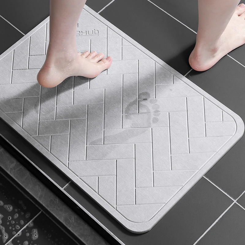 Prezzo Tappetino Da Bagno In Diatomite Assorbente Antiscivolo Accessori Per Doccia Set Tappetino Da Bagno Quadrato Per Uso Domestico Tappetino Per Piedi Scarico Tappeto Da Bagno Asciutto