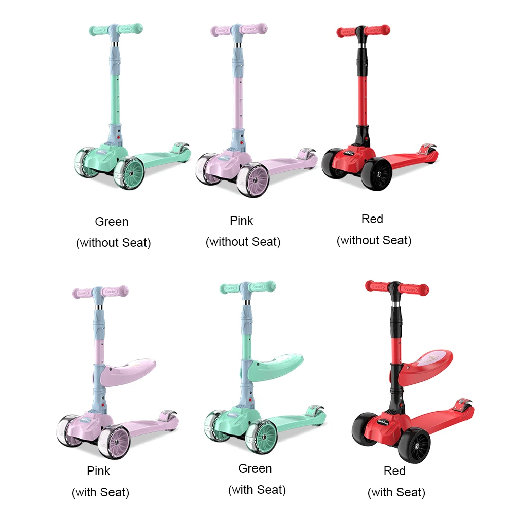 

Foldable Kids Scooter Car for Kids 2-9 Years Old Skater Surf Scooter with Flashing Wheels Folding Scooter Walker Outdoor Toys
