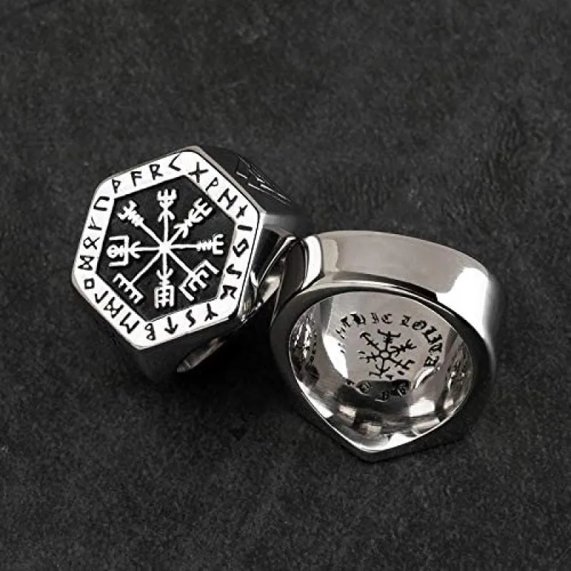 Панкский кольцо из титановой нержавеющей стали Nordic Viking для мужчин готическое кольцо мужской ювелирки индийские украшения Anillo Hombre on.