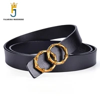 fajarina ladies quality cowskin leather womens retro styles cowhide belt double ring buckle casual belts for women n17fj790