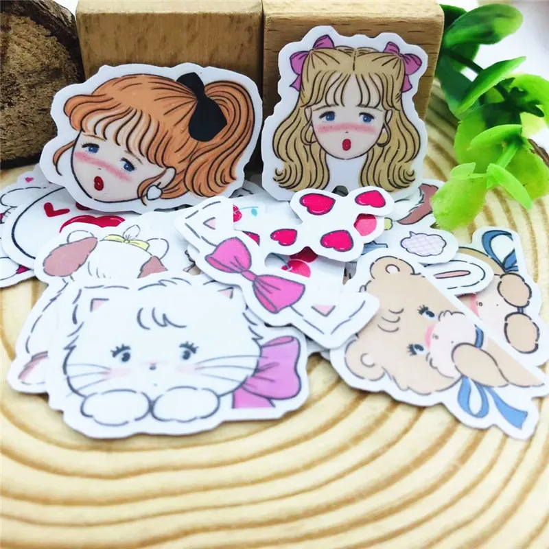 

40 cute animal stickers crafts scrapbook decoration stickers DIY cute stationery