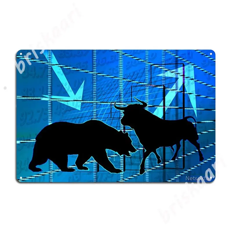 Металлические знаки Bull Bear акционный рынок бычий металлические клубный дом паб