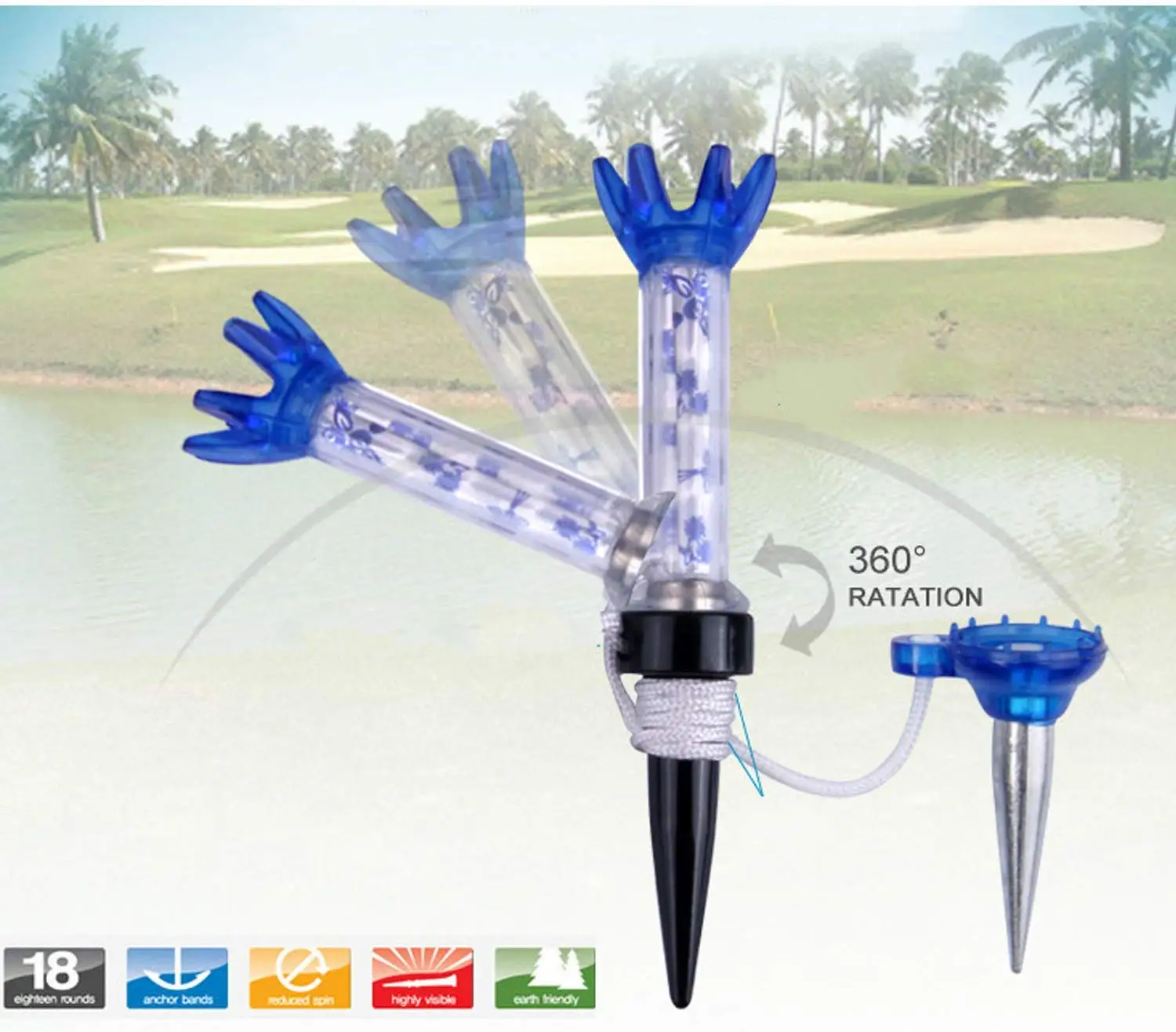 Тройники для гольфа магнитные понижающие держатель мячей тройники аксессуары на