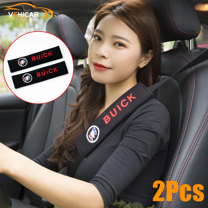 

VEHICAR 2PCS Cotton Driver Shoulder Protector Car Seat Belt Cover Vehicle Accessories For BUICK Seat Belt Pads Cars Accessories