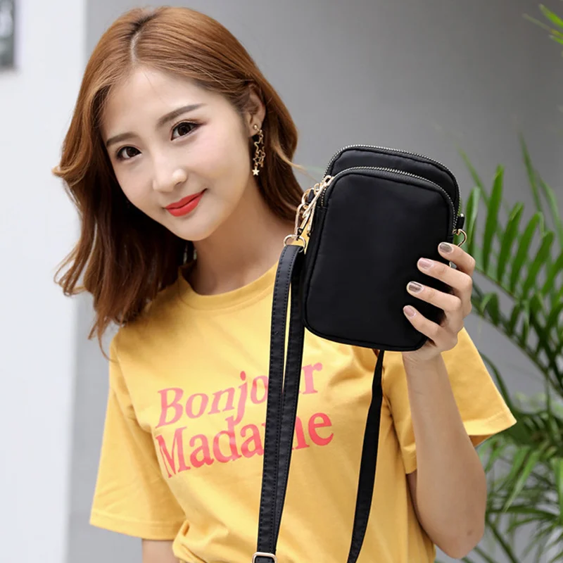 

Women Mini Cross-body Cell Phone Shoulder Bag Pouch Case Handbag Purse Waterproof Nylon -OPK