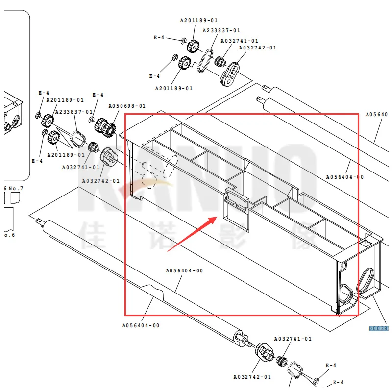 D003889/D006709C стойка для кроссовера Noritsu (P2-P6) (поворотная секция стойки) QSS 2901/3201