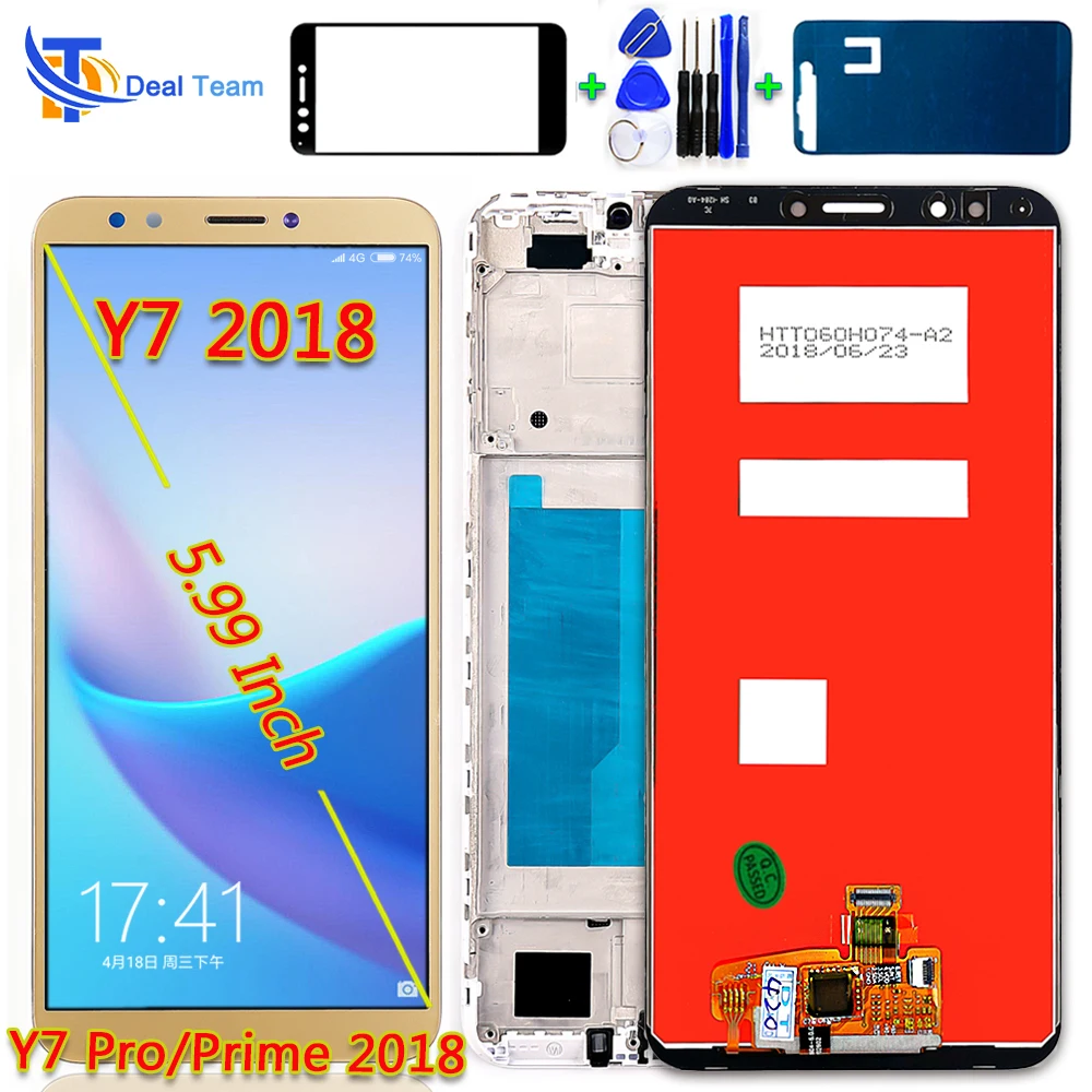 ЖК дисплей 5 99 дюйма для Huawei Y7 2018 / Pro Prime сенсорный экран с дигитайзером в сборе