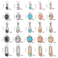 1 pc nail art zircon three dimensional nail drill luxury gem stone super flash jewelry diy crystal flat diamond decoration