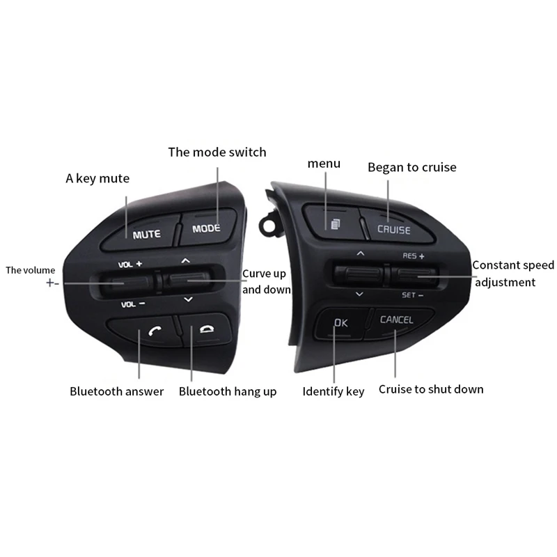 Кнопочный переключатель на рулевое колесо для KIA K2 RIO 2017-2019 X LINE Bluetooth