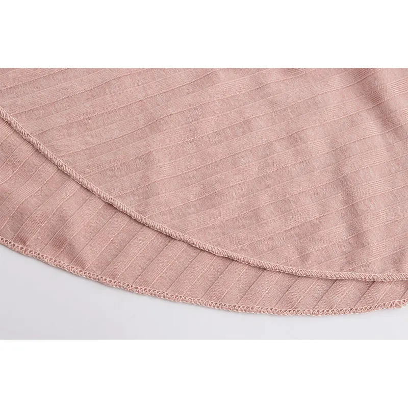 

Elegant Pink Women Stitching Dresses 2020 Spring Solid Color Flare Sleeve High Waist Casual Dress Sexy V-Neck Ruffle Party Dress