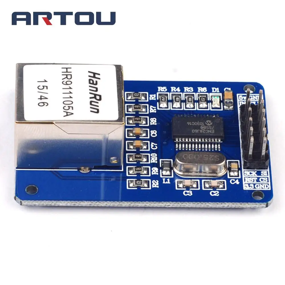 Мини ENC28J60 Ethernet LAN сетевой модуль для arduino 51 AVR SPI PIC STM32 LPC MCU макетная плата