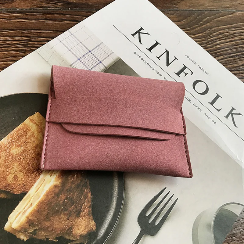 Однотонный кошелек чехол из искусственной кожи с держателем для кредитных карт