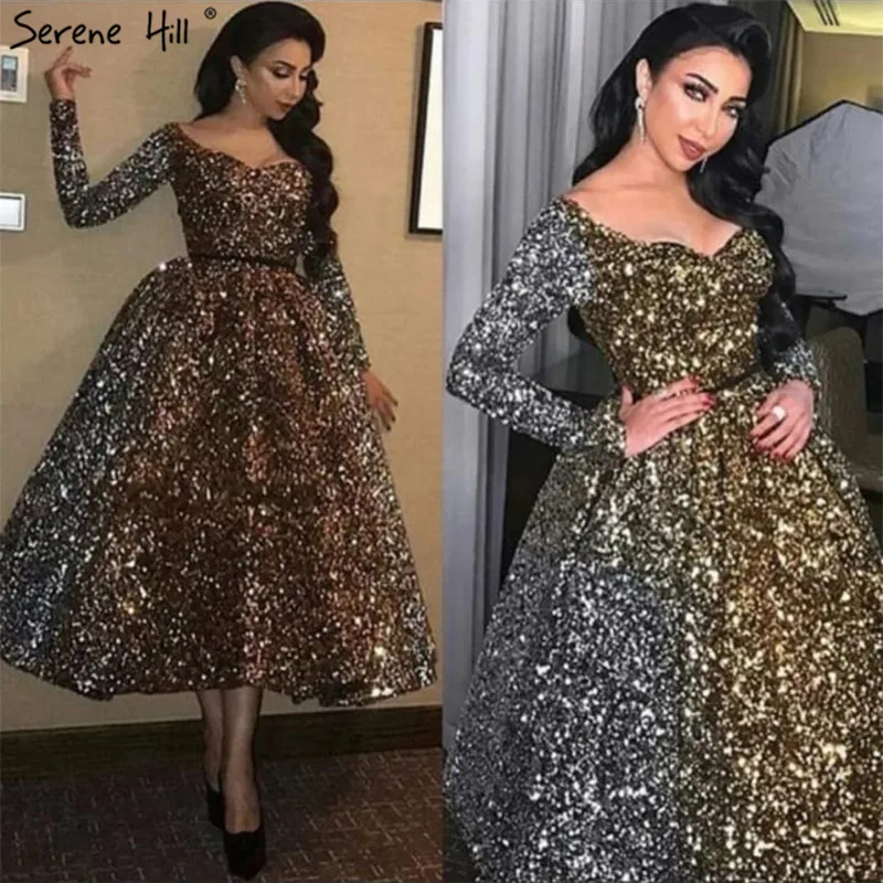 Роскошные блестками сексуальные коктейльные платья 2020 выпускного вечера с