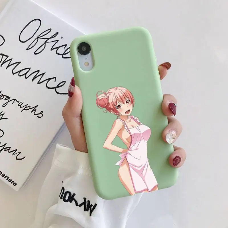 

Oregairu Liquid Silicone Phone Case For iphone 11 Pro Max X XS Max XR Solid Candy Color Shell For iPhone 7 8 6 6S Plus