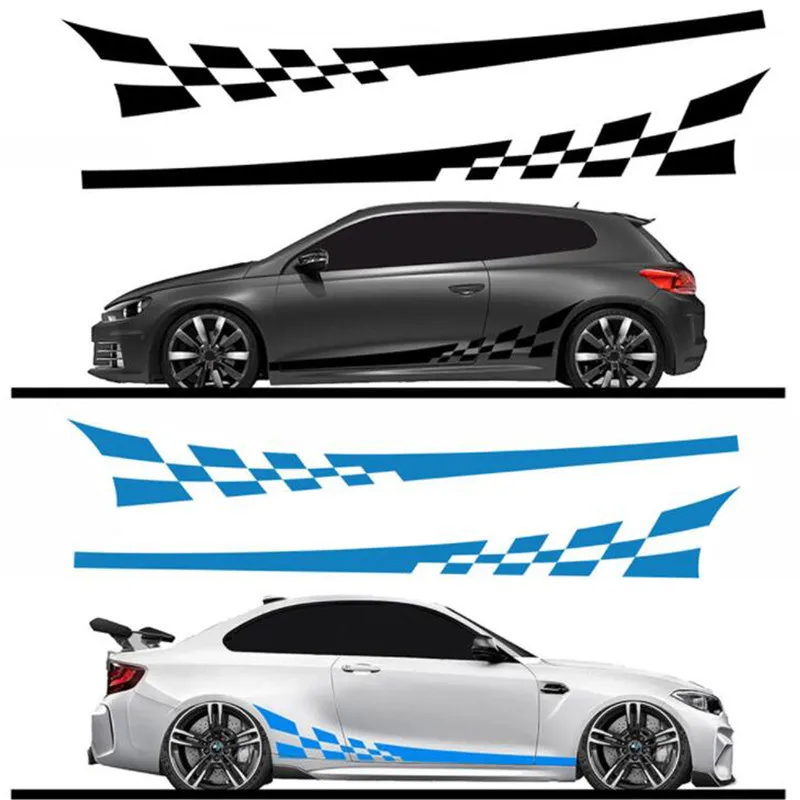 

Personality Camouflage Sticker For Auto Exterior Decor Car Product Accessories Modified Body Float Sticker Plaid Striped Sticker