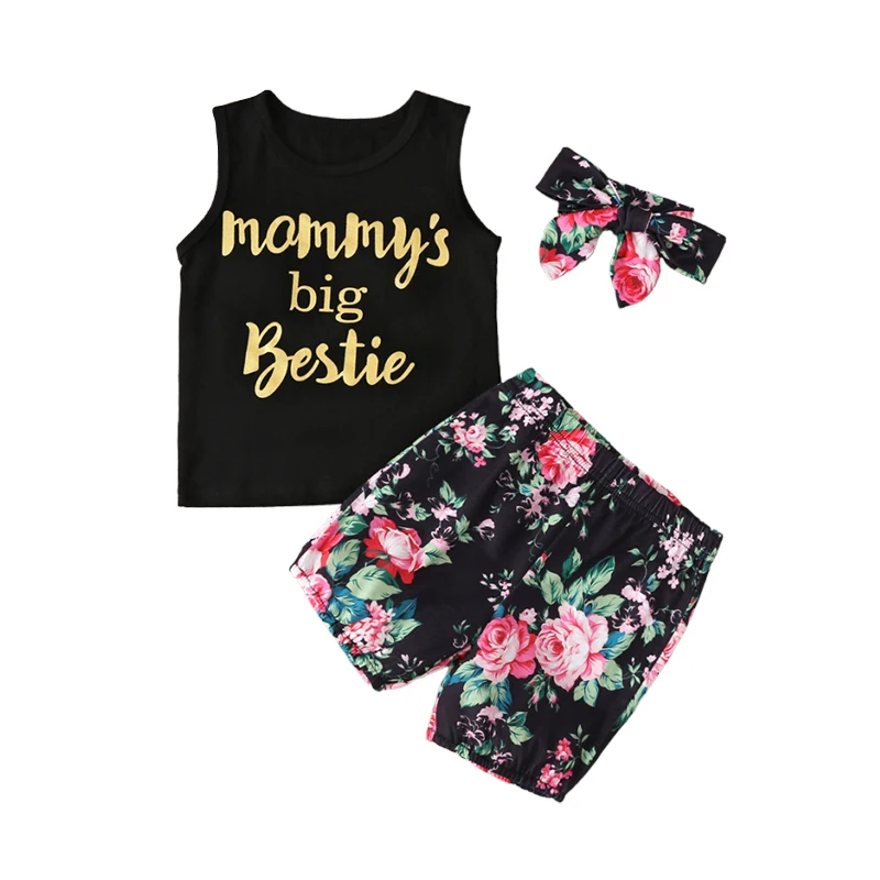 

Хлопковая рубашка, шорты и шарф для мальчиков и девочек, с круглым вырезом и цветочным принтом