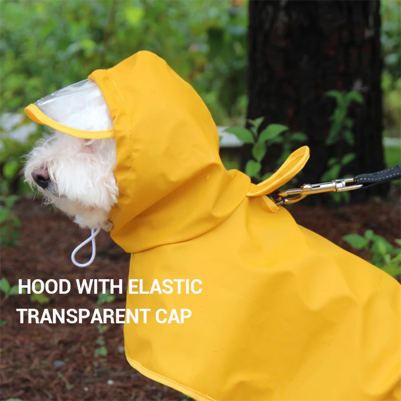 Capa de chuva para cachorro, casaco impermeável