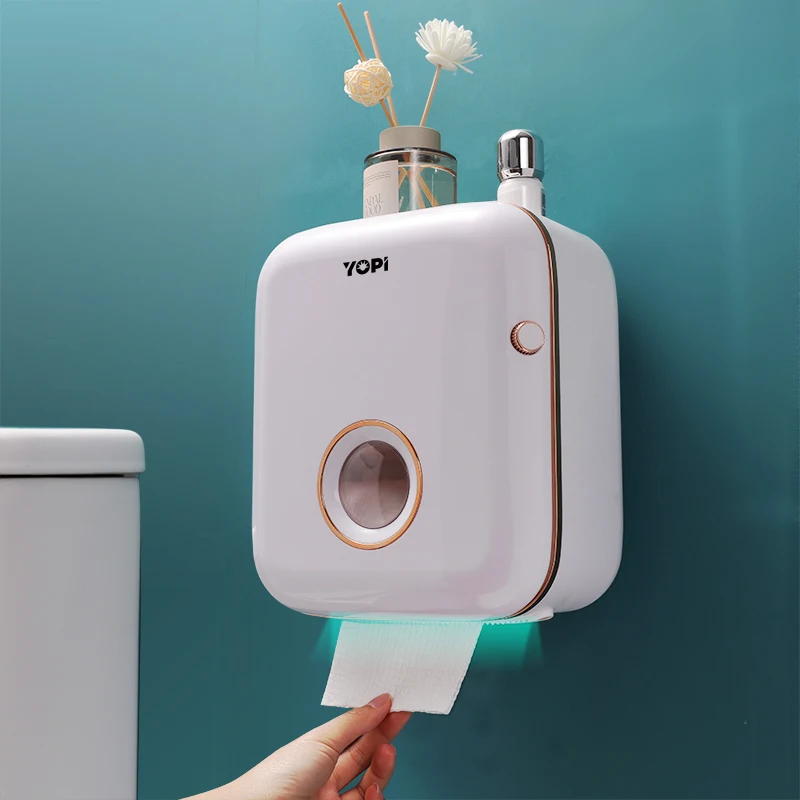 

Настенный держатель для туалетной бумаги, подставка, водонепроницаемый диспенсер для бумажных полотенец, держатель, коробка для салфеток, ...