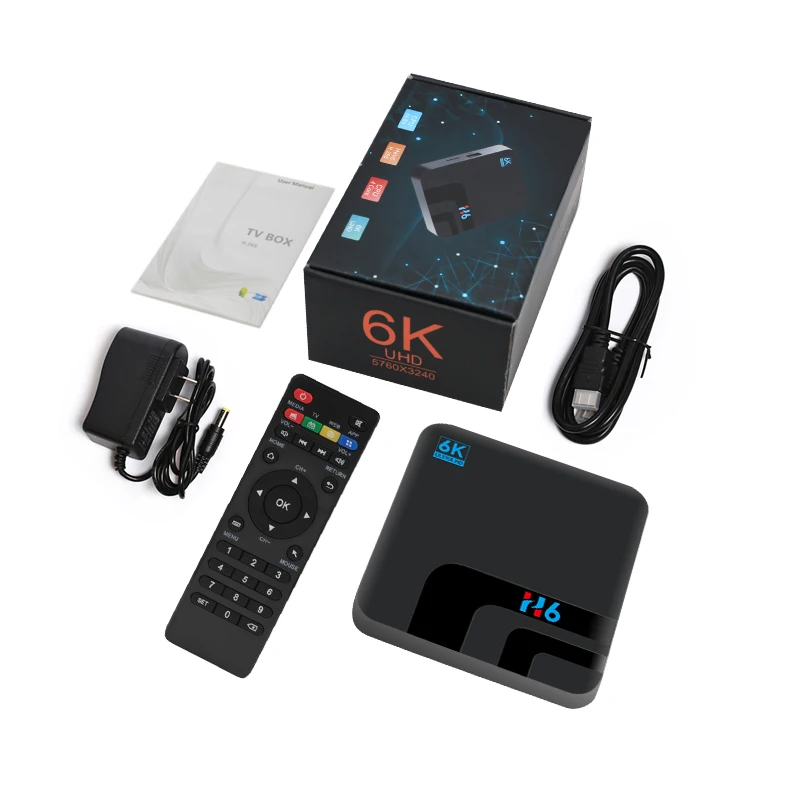 5 шт. ТВ-приставка H6 Smart 6K Ultra HD 4 + 32G Android 9 0 видео ТВ приемник WIFI Google Cast медиаплеер IPTV