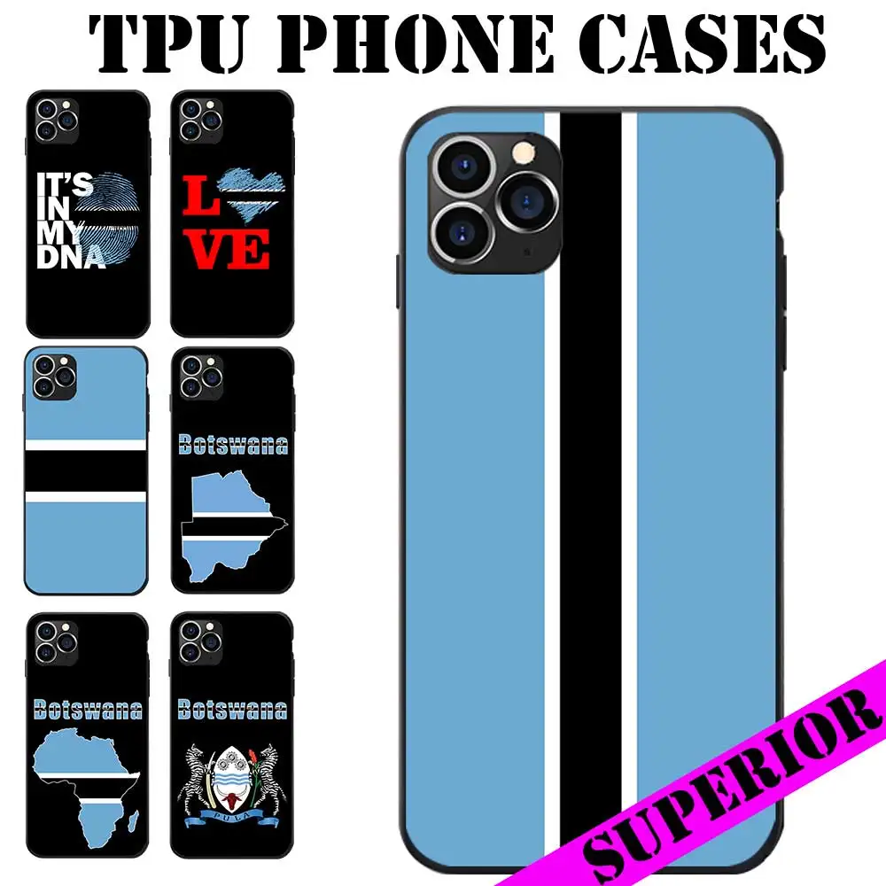 

For Samsung Galaxy A20 50 70 M20 30 S7 S8 S9 S10 5G LITE Edge PLUS NOTE Botswana Flag Coat of Arms Soft TPU Phone Cases