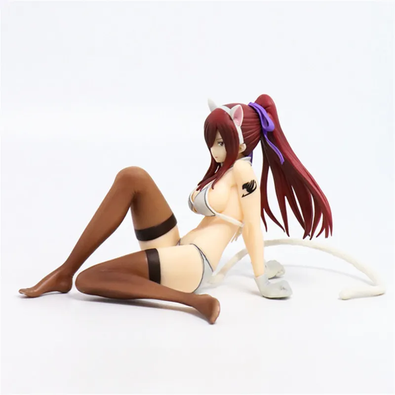 Аниме Сказочный хвост Эрза алый с котом Гравировка Стиль масштаб 1/6 ПВХ