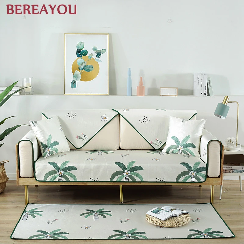 Скандинавские чехлы для диванов из ледяного шелка нескользящая крутая подушка