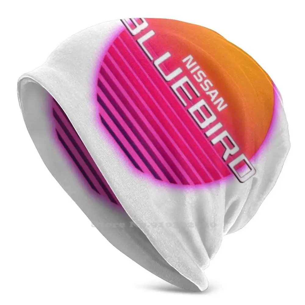 

Nissan / Datsun Bluebird Outrun Emblem Knit Beanie Hat Men Women Winter DIY Cap Synthwave Chaser Rx8 Jdm