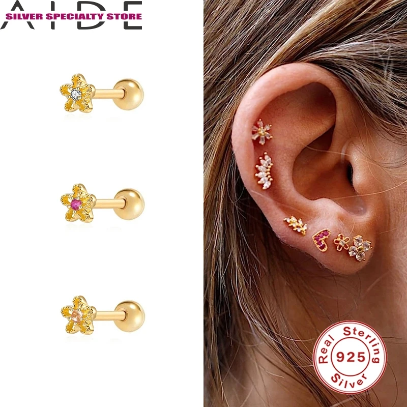 

Серьги-гвоздики женские из серебра 925 пробы, с фианитами