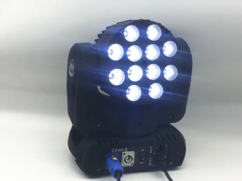 Светодиодный светильник с движущейся головкой 12x12 Вт rgbw 4в1 colore con avanzate 9/16 canali dmx для dj disco feste speedtacolo luci