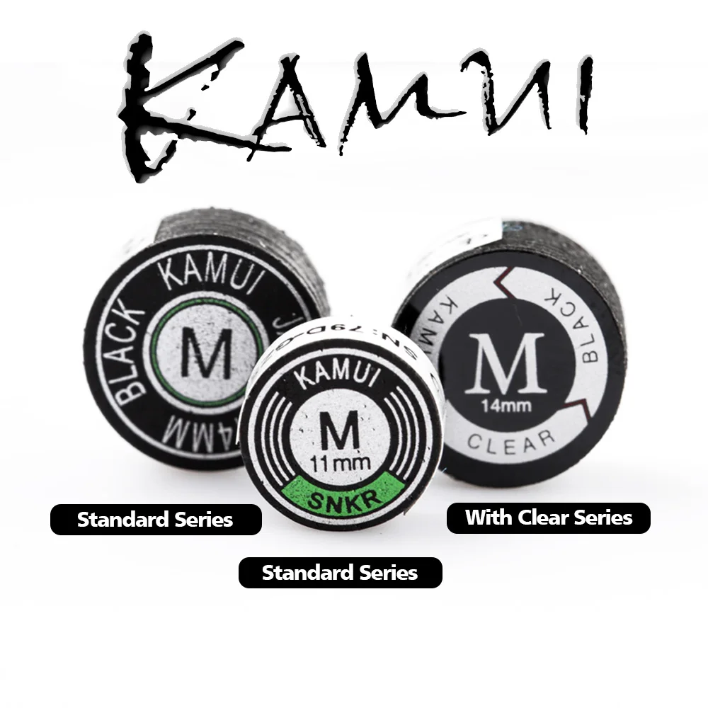 KAMUI-Punta de billar japonés Original, accesorio para taco de billar, 14mm, SS/S/M/H, marrón, 11mm, M/MH