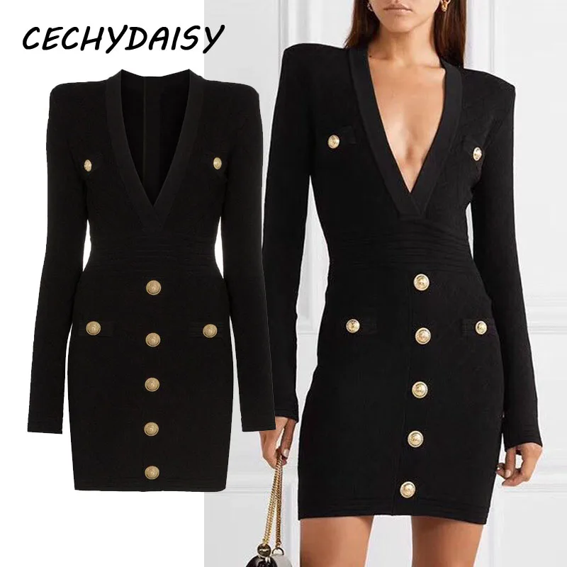 Свитер вязаное платье Элегантная женская одежда на пуговицах повседневные