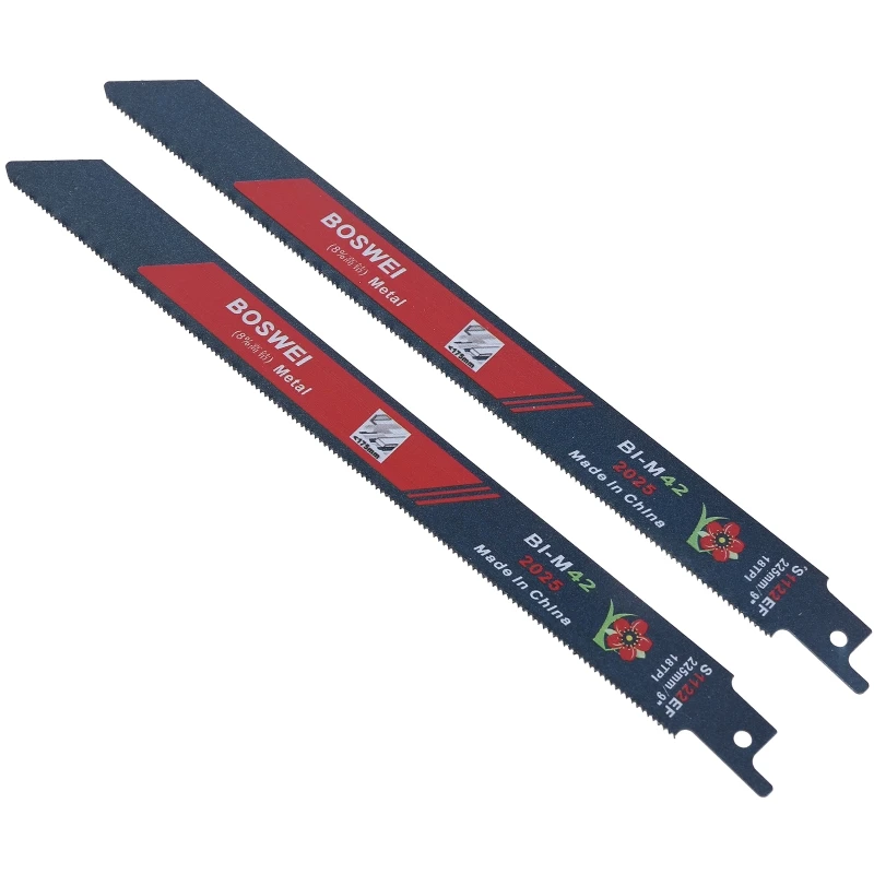 

2pcs 225mm 18TPI BIM Reciprocating Saw Blades for Cutting Metal Aluminum Sheets Wood Plastic S1122EF