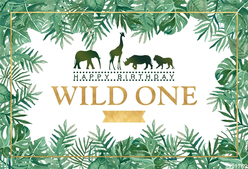 Виниловый фон для фотосъемвечерние с изображением джунглей сафари диких