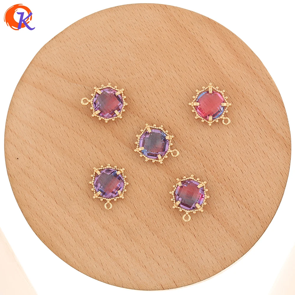 

Cordial Design 50Pcs 15*16MM Jewelry Accessories/Crystal Charms/Hand Made/Round Shape/Earring Findings/DIY Making/Pendant