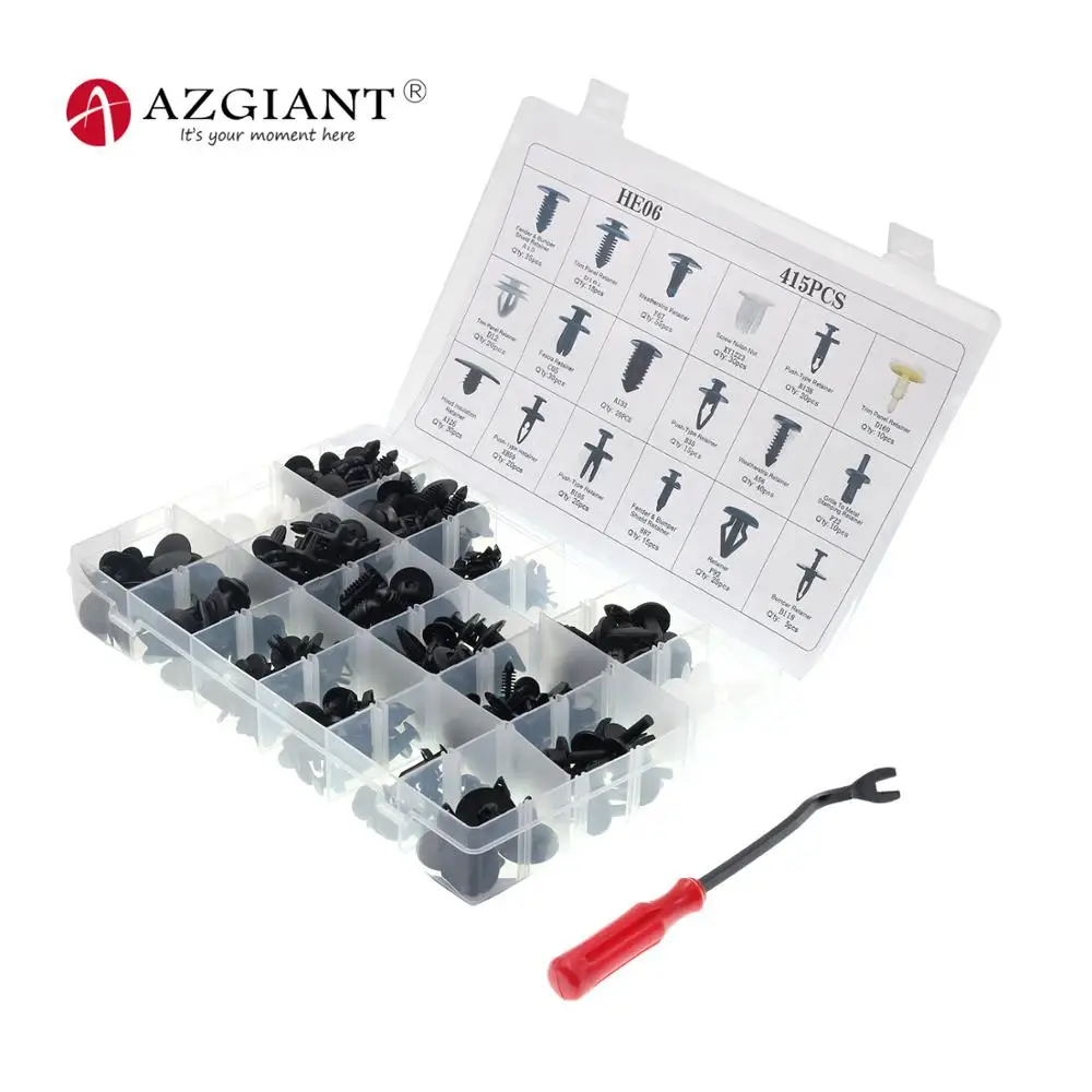 

Универсальный 415PC автозажим для машин зажимы бампера заклепки двери панель крыло клипса для обшивки пряжки и Прай установщик Удаление Комп...