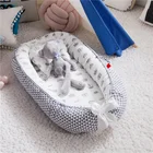 Портативная детская кроватка, Детская Хлопковая складная кроватка для новорожденных, детская кроватка в полоску с принтом, лежак, детский манеж