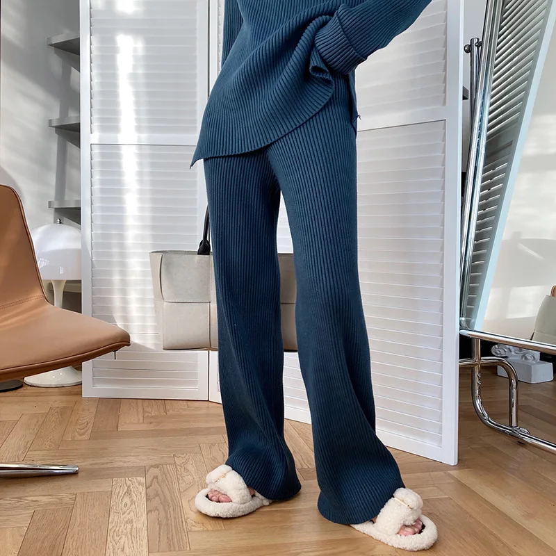 Костюм женский Профессиональный из Свитера и брюк с широкими штанинами