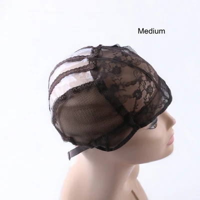 Dark Brown medium 5 шт/лот пластиковый, парик с сеткой с регулируемым ремешком для изготовления ткацких париков разных размеров - Цвет: Dark Brown medium