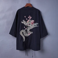 japanese kimono cardigan men new haori samurai kimonos karate streetwear shirt kimono japones mens haori yukata sleepwear