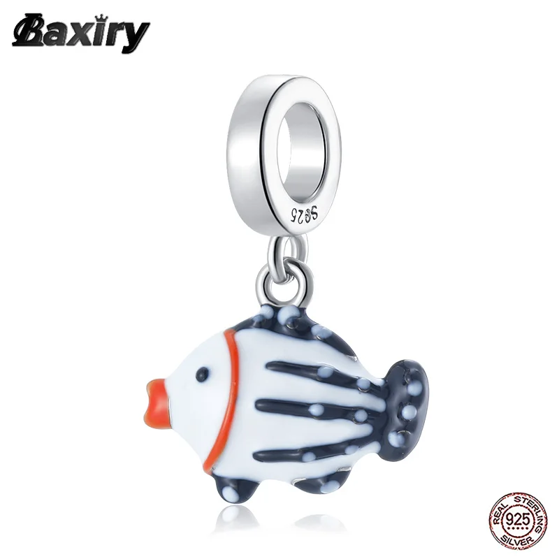 

Charms Silver 925 Trinket Original Fish Charm Beads For Bracelet Enamel Lovely Women Pendant Sisters Beading Fashion Jewelry