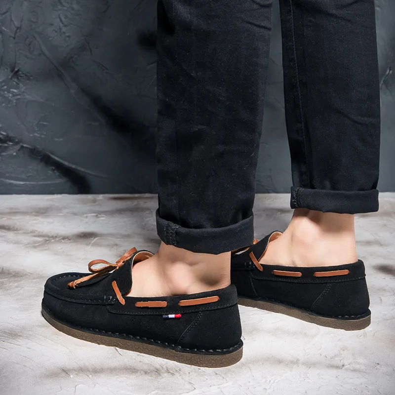 Осенние мужские туфли-лодочки ALCUBIEREE на плоской подошве Стильные повседневные