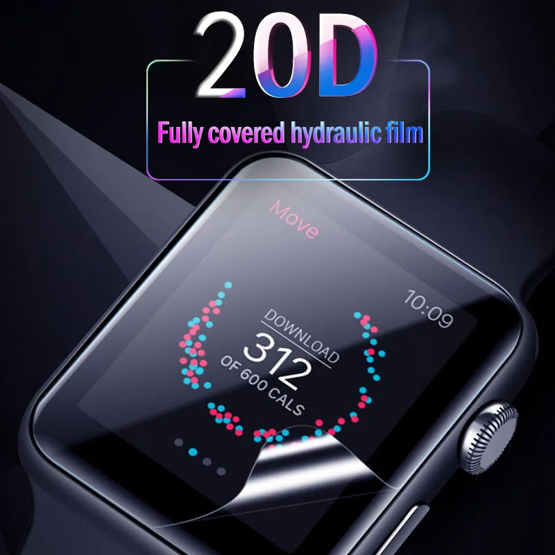 20D полное покрытие Гидрогелевая пленка для Apple Watch 38 мм 40 мм 42 мм 44 мм Защита экрана для часов 38 мм 40 мм 42 мм 44 мм пленка не стекло
