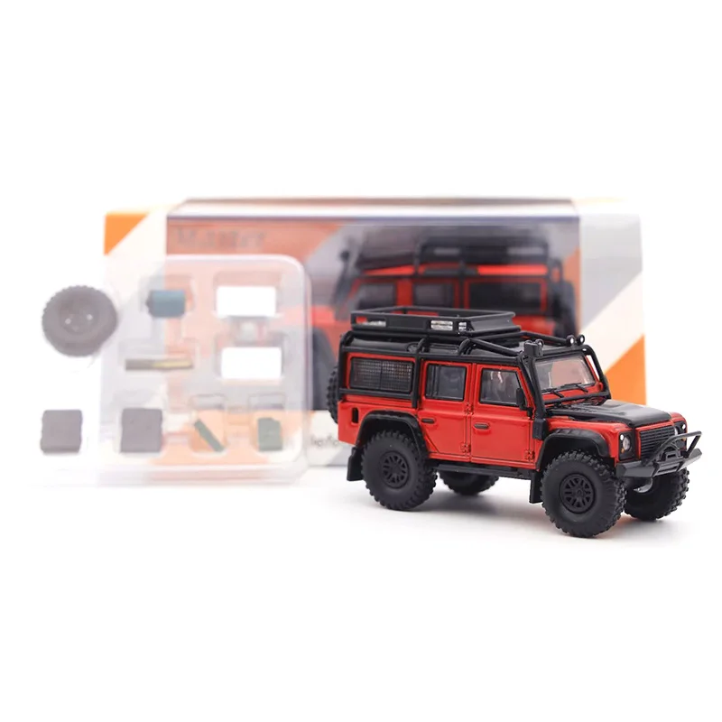 Мастер 1/64 LR Defender 110 Big wheels SUV с чемоданом литые модели игрушек автомобили подарки