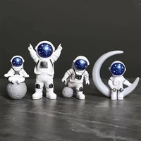 4pcs resin astronaut figure statue figurin spaceman sculpture educational toys desktop home decoration astronaut model kids gift