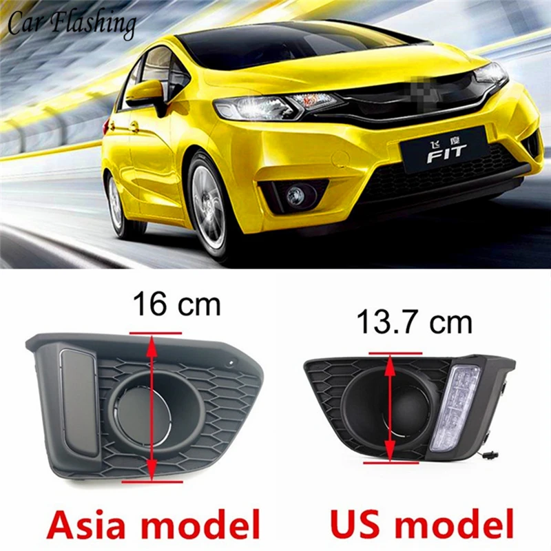 Автомобильные мигающие дневные ходовые огни 2 шт. DRL для Honda Jazz Fit 2014 2015 2016