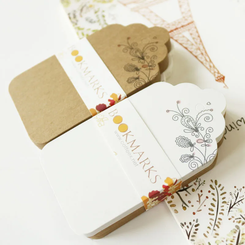 100 шт. белые бирки для украшения конфет крафт-бумага ярлыки подарков цветов