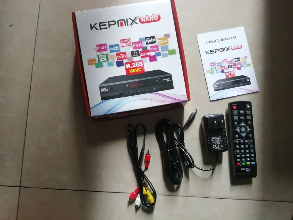 Kepnix nano h.265 20 шт DVB-S2 hevc спутниковый ресивер Поддержка PowerVu Biss cam Youtube Wifi