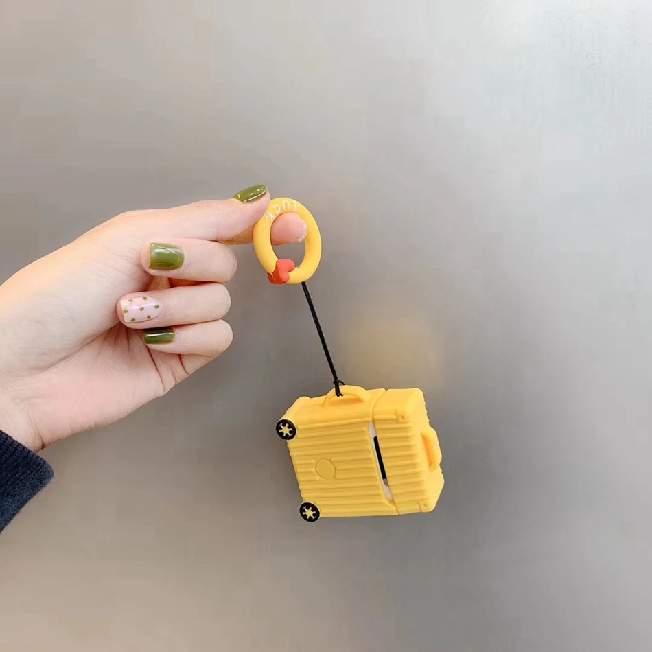 Чехол для AirPods модный милый чехол костюма багажника Apple Airpods 2 защитный наушников с