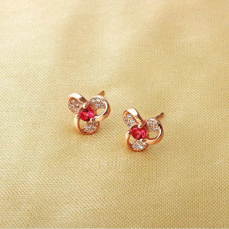 Женские серьги-гвоздики из серебра 925 пробы с кристаллами | Украшения и